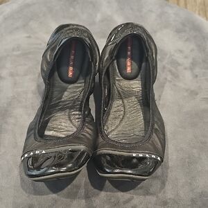 Prada Black Patent Leather Flats